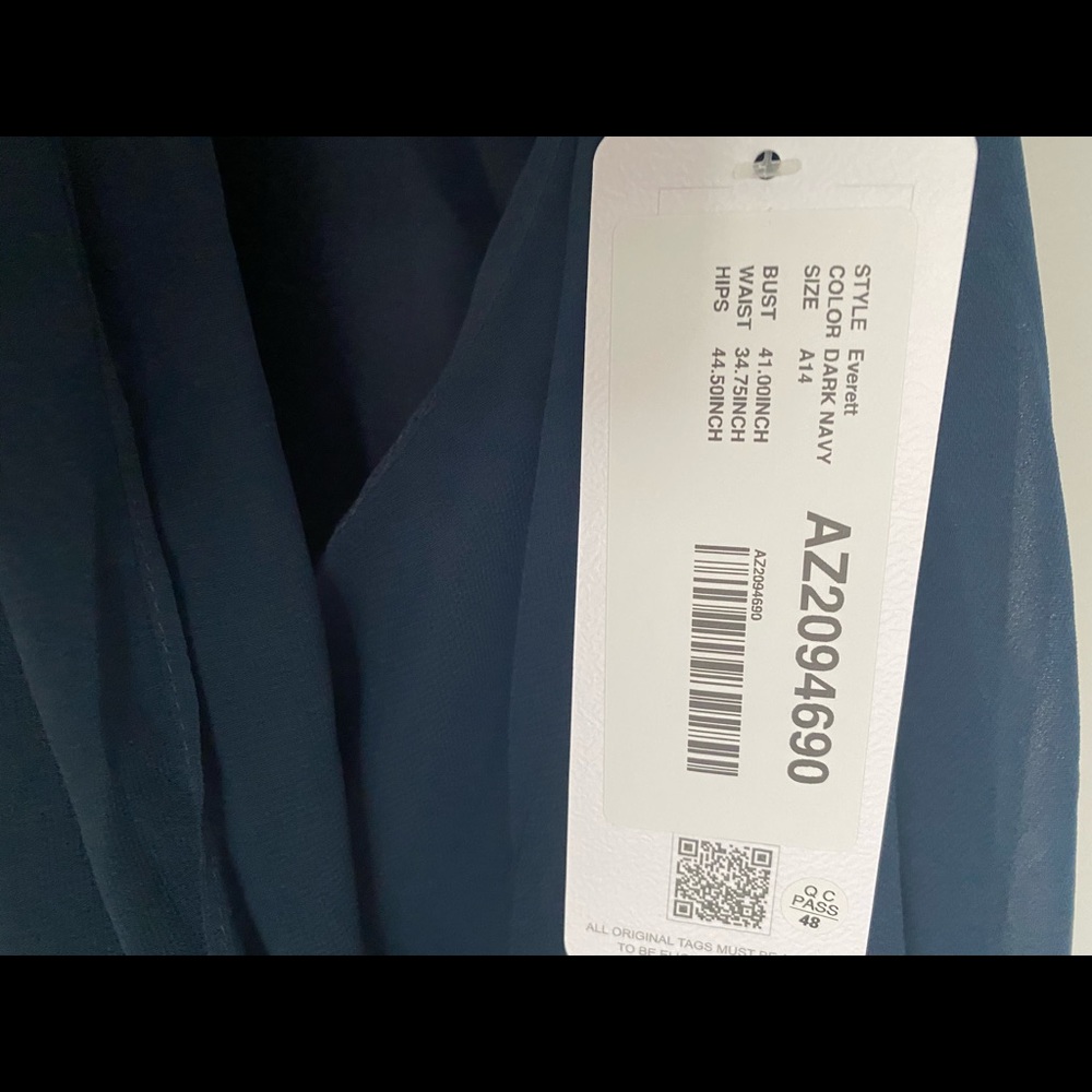 AZAZIE Everett Dress Navy size 14 - Picture 10 of 11